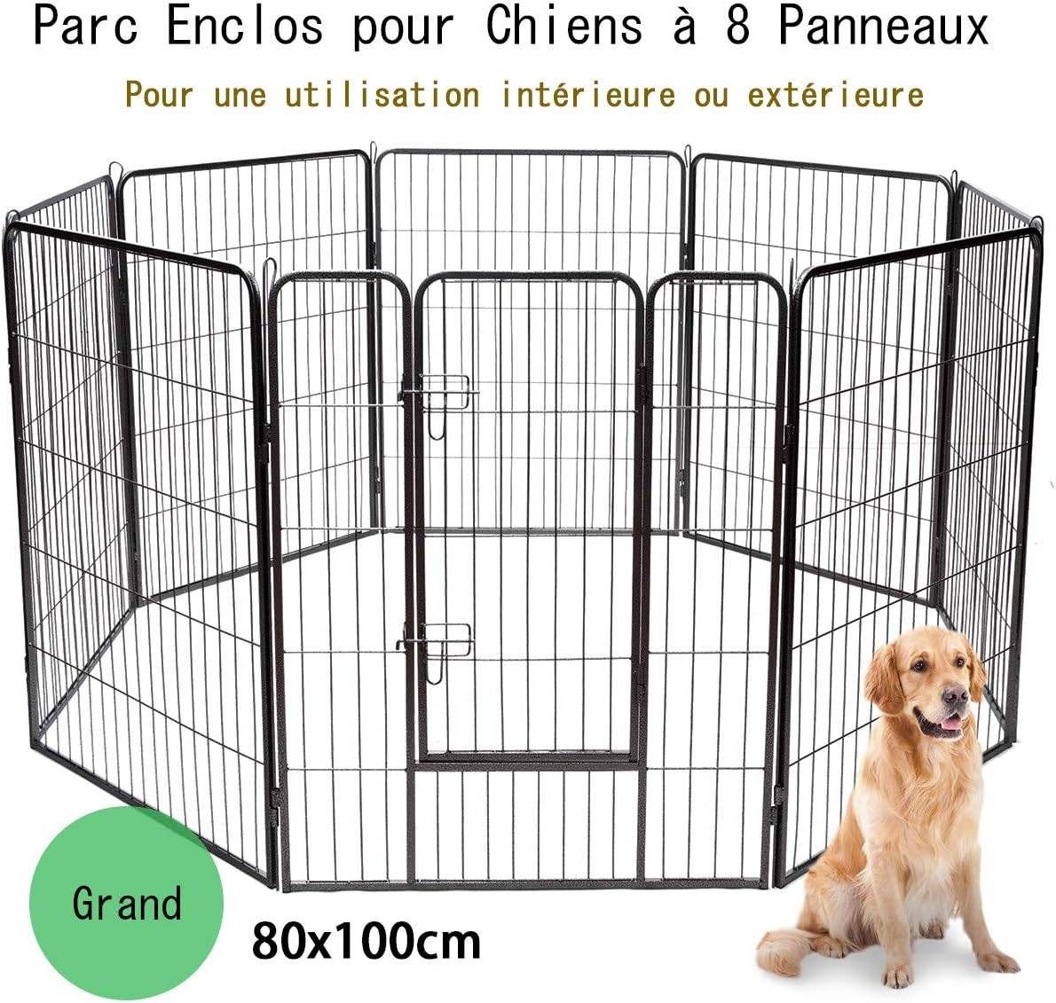 Parc pour animaux en métal pliable à 8 panneaux, enclos d'exercice pour chiots - Image 2