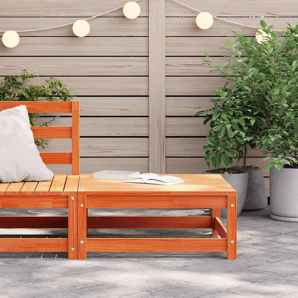Vidaxl - Repose-pied de jardin cire marron 70x70x30cm bois de pin massif vidaXL 837939 - Image 4