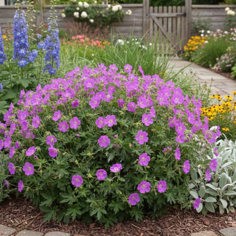 Géranium vivace sanguin Compactum à fleurs Mauve/ - feuillage Persistant - Godet