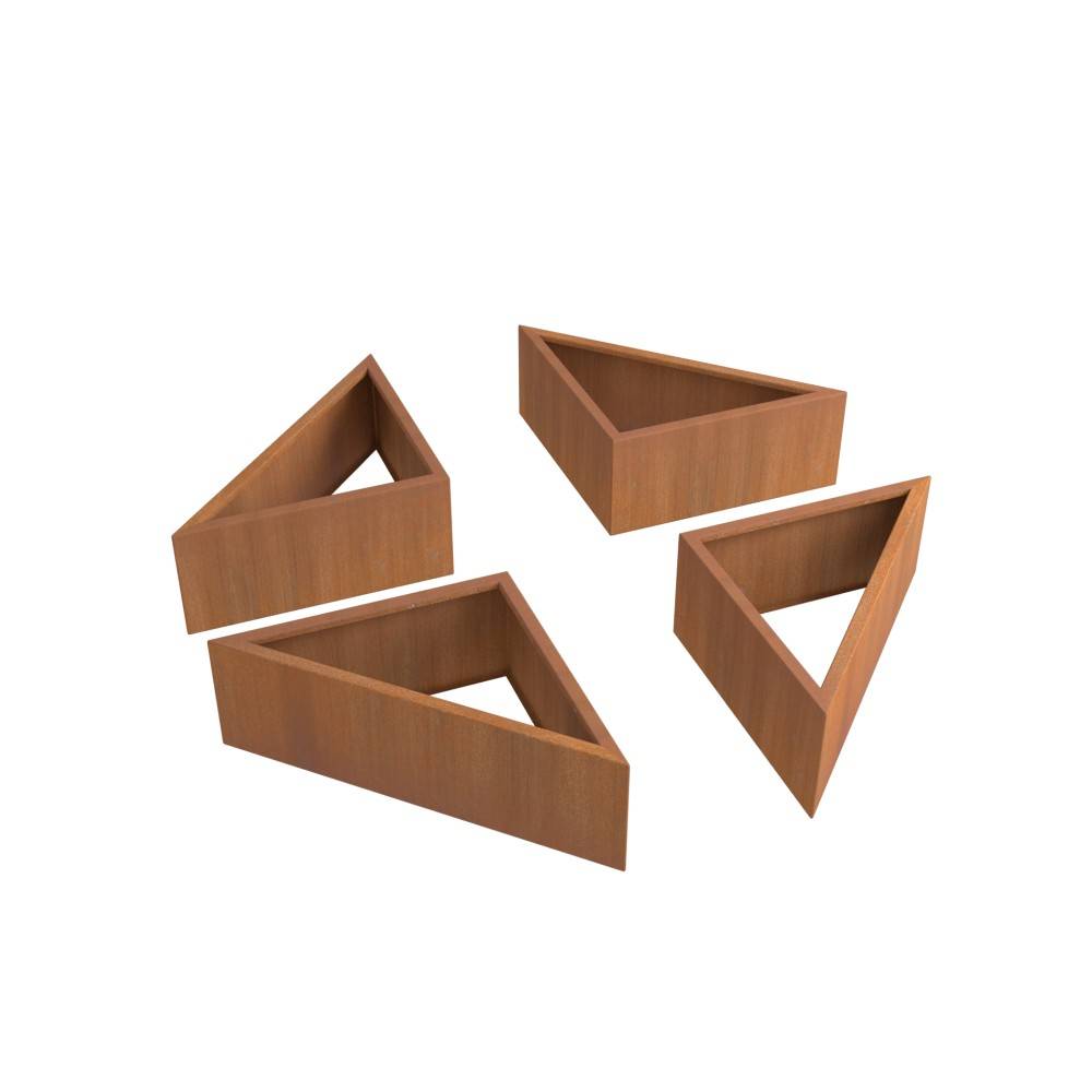 Carré potager Triangle Corten - H.30cm - 1400 x 707 x 300 mm - Image 4