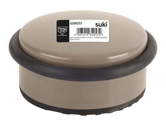Suki - Bloque-porte amovible SUKI inox blanc L. 10.5 x H. 4.5 x L. 10.5 cm - Image 3