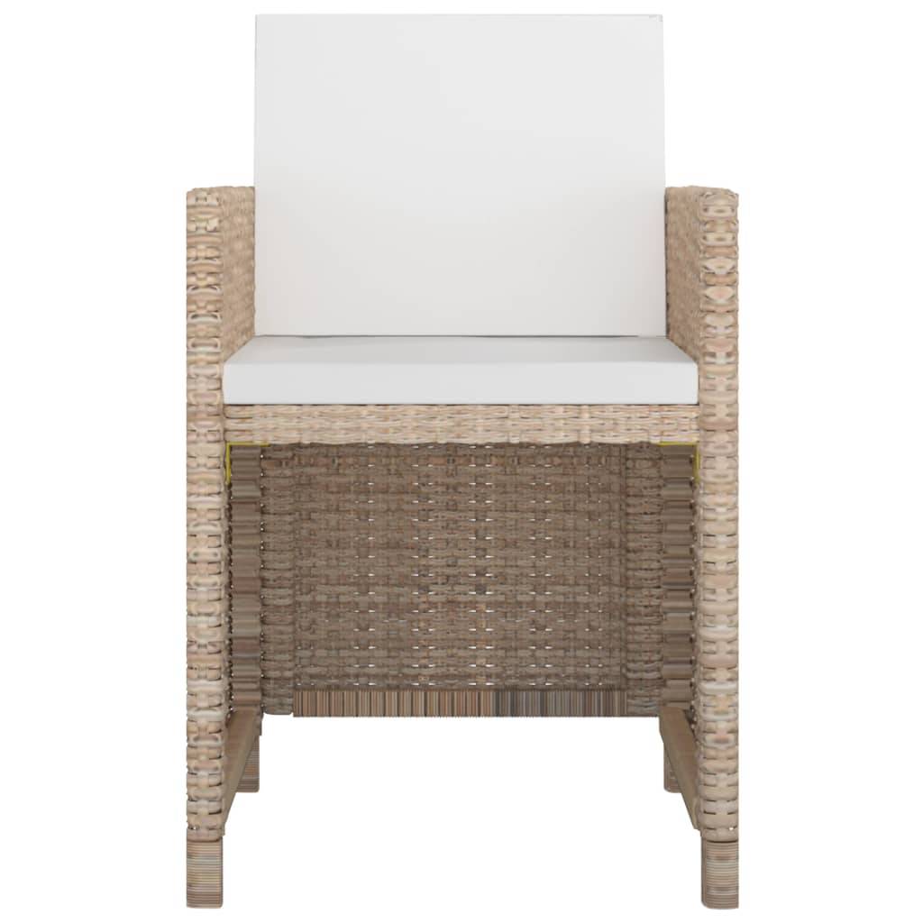 Helloshop26 - Salon de jardin meuble d'extérieur ensemble de mobilier 5 pièces avec coussins résine tressée beige - Image 4