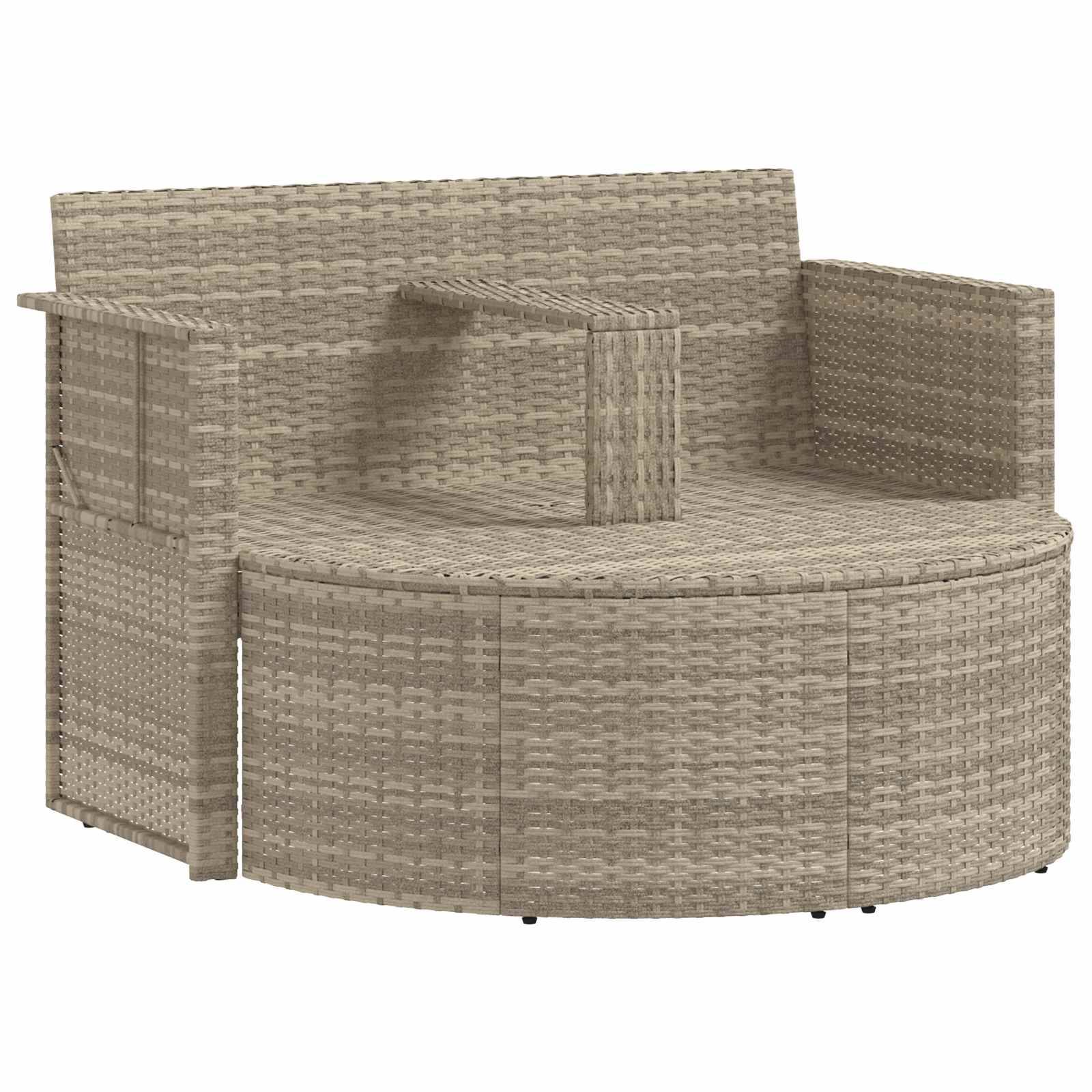 ComfortXL - Canapé de jardin polyrotin pour extérieur parasol inclinable gris foncé - ComfortXL Outdoor Living - Image 3