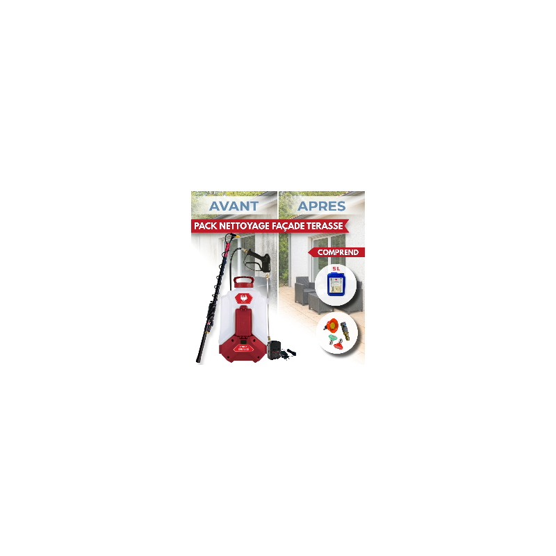 Pack DORSAL SPRAYER EVO PHOENIX 5,10 OU 20L NET'PRO avec la perche télescopique EVO de 5.4 m - 5 L - Image 1