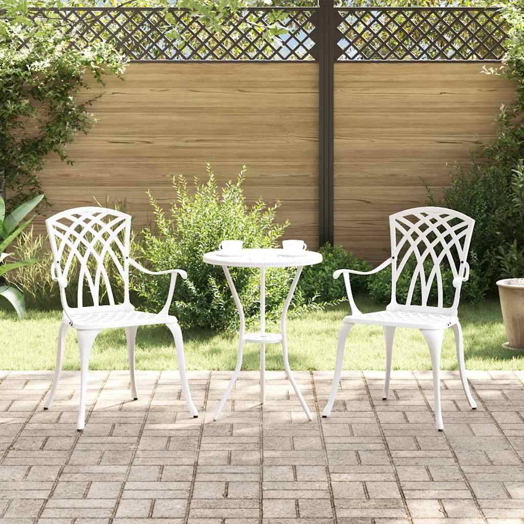 Chaise de jardin aluminium blanc 53 x 51 x 88,5 cm - PANGIVO - Image 1