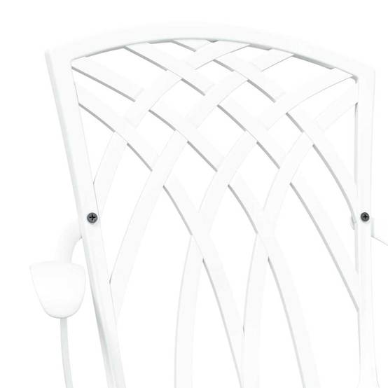 Chaise de jardin aluminium blanc 53 x 51 x 88,5 cm - PANGIVO - Image 7