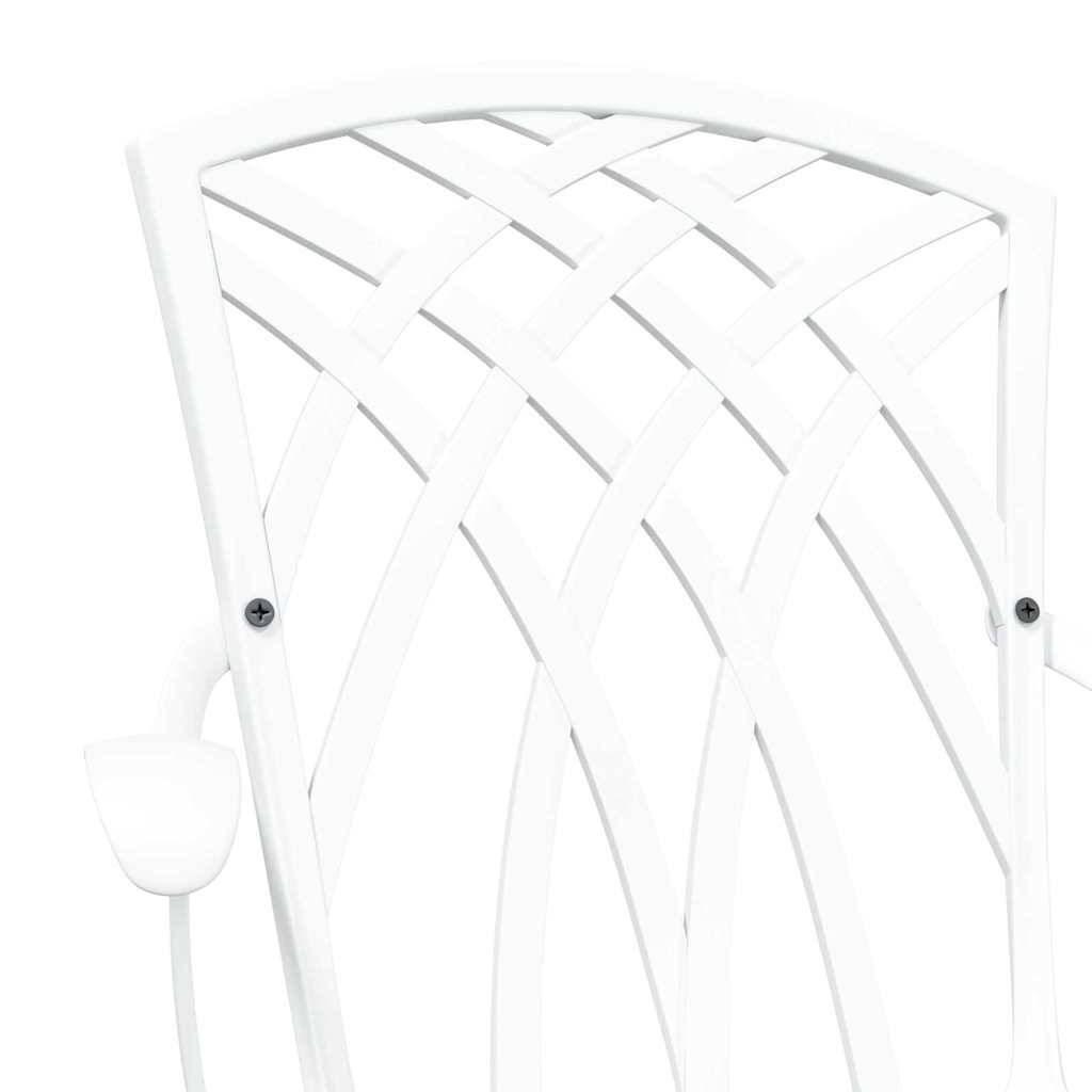 Chaise de jardin aluminium blanc 53 x 51 x 88,5 cm - PANGIVO - Image 7