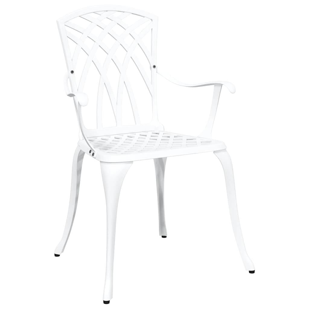 Chaise de jardin aluminium blanc 53 x 51 x 88,5 cm - PANGIVO - Image 3