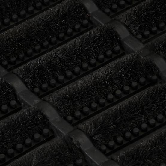 Tapis de Porte en Caoutchouc et Fibre de Coco Antidérapant et Résistant pour Extérieur Noir 45x75 cm – ComfortXL Outdoor Living - Image 5