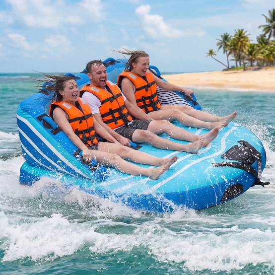 Vevor - VEVOR Bouée Tractée Gonflable Canapé pour Tubing Bateau 3 Passagers 231 kg - Image 8