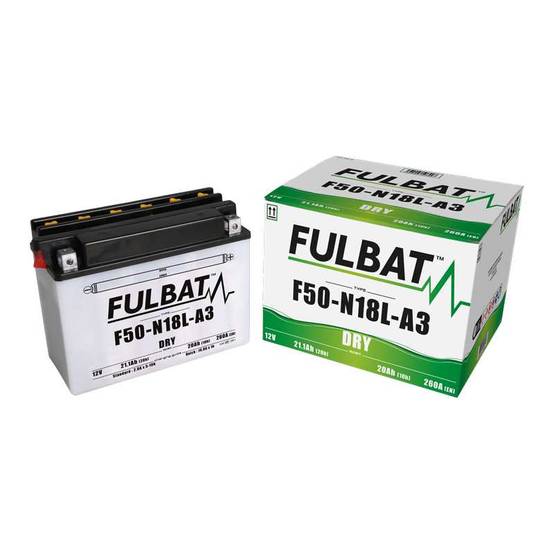 Batterie F50-N18L-A DRY 12V 21,1Ah – FULBAT – 260 A – 550899 - Image 2