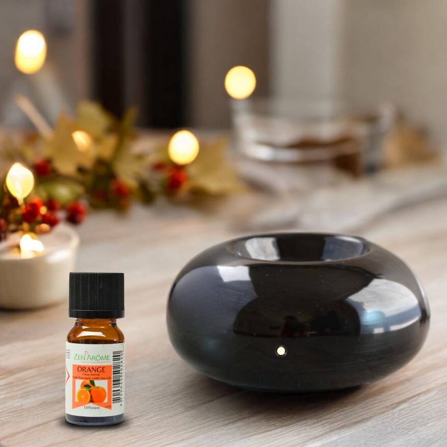 Zen'Arôme Diffuseur par Chaleur Douce Cérazen Noir - Brûleur Aromathérapie Discret - Adapté aux Huiles Essentielles - Silencieux - Image 3