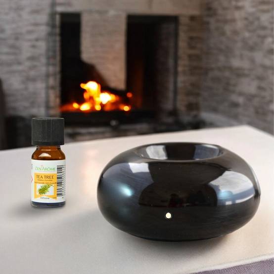 Zen'Arôme Diffuseur par Chaleur Douce Cérazen Noir - Brûleur Aromathérapie Discret - Adapté aux Huiles Essentielles - Silencieux - Image 2