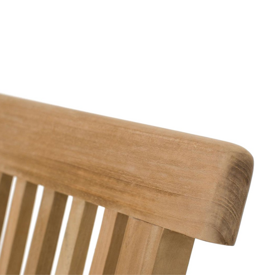 Salon de jardin Teck massif 8 à 10 personnes - Table ovale + 8 chaises KAJANG - Image 7