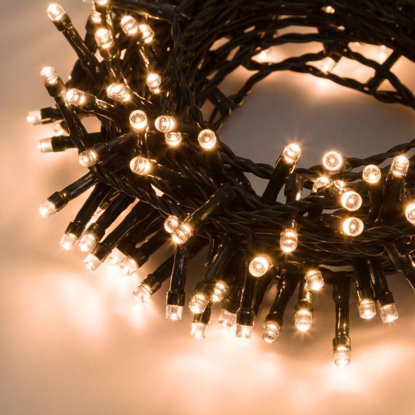 Lotti - Guirlande led blanc chaud 18,5M 450 LED 8 jeux de lumière câble vert mémoire timer extérieur Lotti - Image 1
