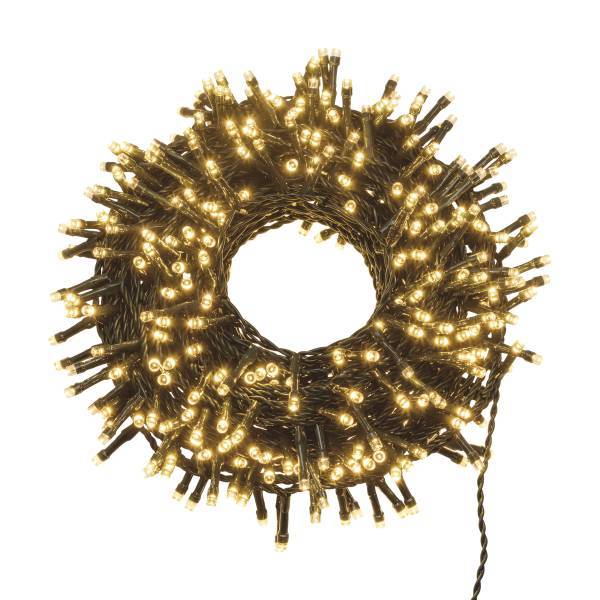 Lotti - Guirlande led blanc chaud 18,5M 450 LED 8 jeux de lumière câble vert mémoire timer extérieur Lotti - Image 8