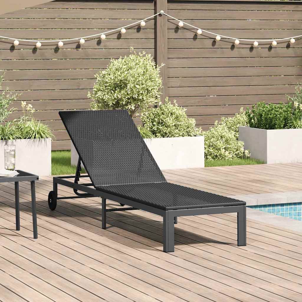 Vidaxl - Transat polyrotin Noir vidaXL 42004129 - Image 1