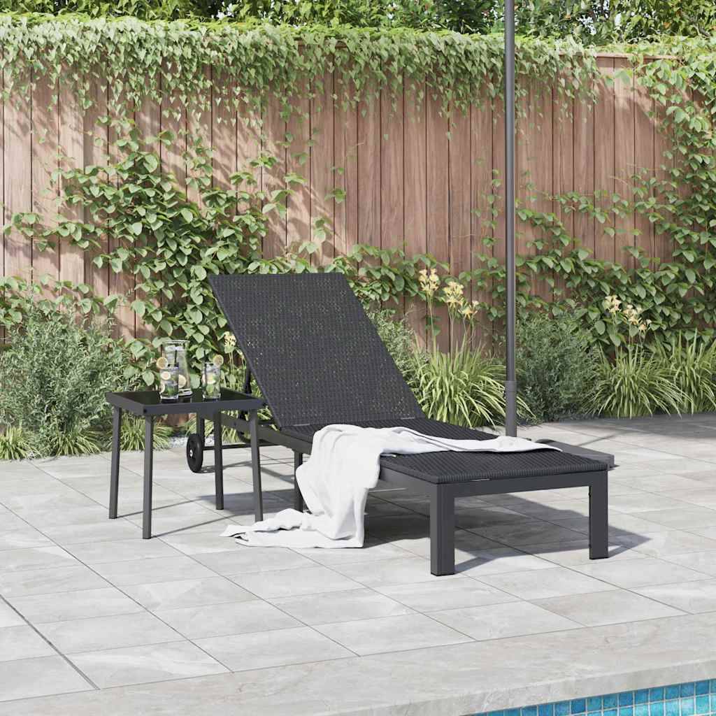 Vidaxl - Transat polyrotin Noir vidaXL 42004129 - Image 4