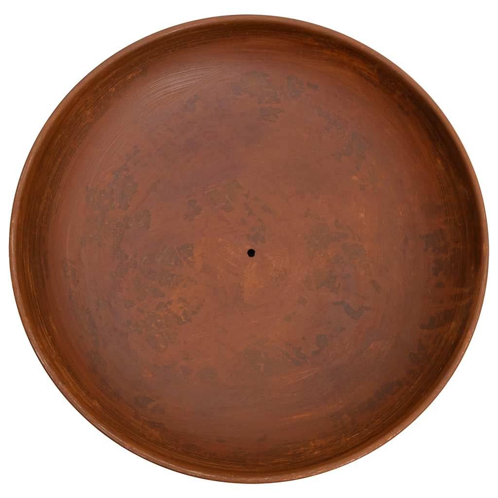 Brasero de Jardin Rond Acier Vasque à Feu pour Terrasse Design Rustique 57 cm Marron - ComfortXL Outdoor Living - Image 4