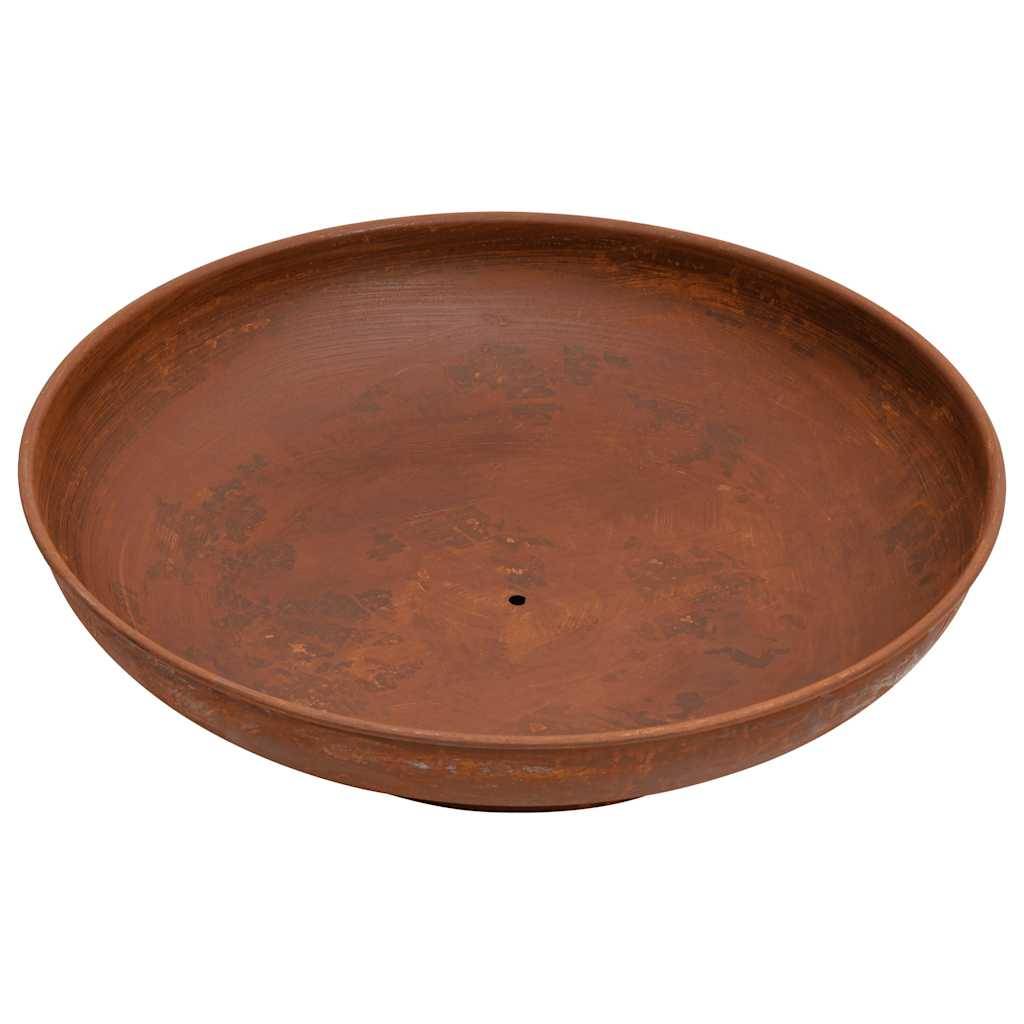 Brasero de Jardin Rond Acier Vasque à Feu pour Terrasse Design Rustique 57 cm Marron - ComfortXL Outdoor Living - Image 3