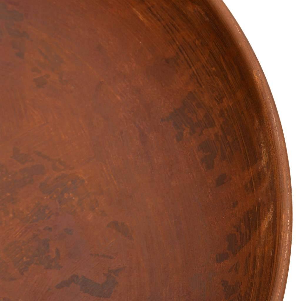 Brasero de Jardin Rond Acier Vasque à Feu pour Terrasse Design Rustique 57 cm Marron - ComfortXL Outdoor Living - Image 5
