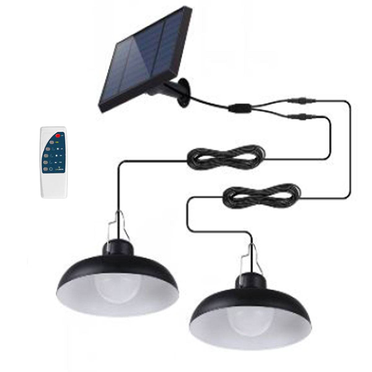 Lumisky - Suspension d'extérieur nomade solaire WAREN Noir Metal D18cm - Image 1