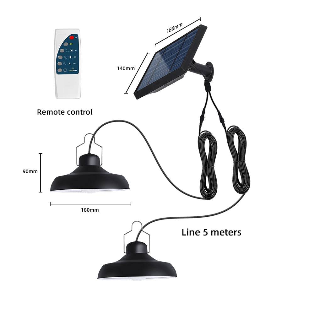 Lumisky - Suspension d'extérieur nomade solaire WAREN Noir Metal D18cm - Image 7