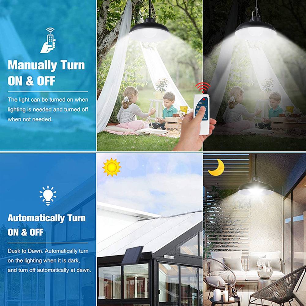 Lumisky - Suspension d'extérieur nomade solaire WAREN Noir Metal D18cm - Image 6