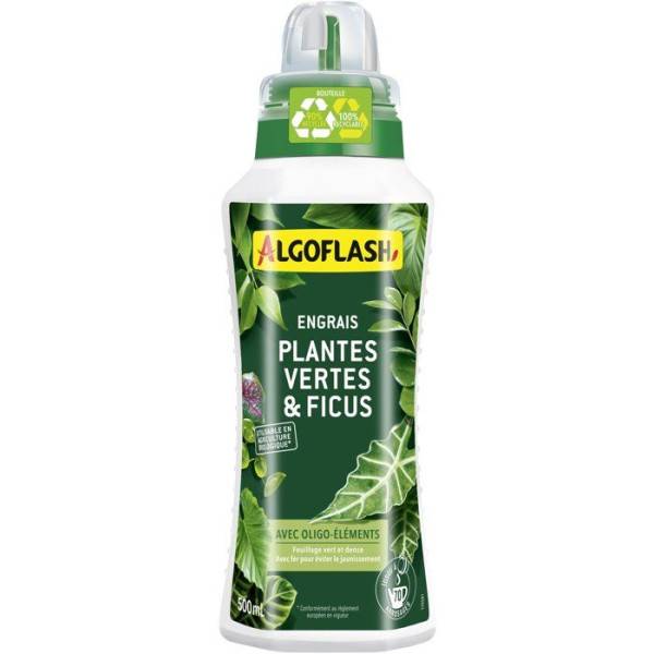 Algoflash - Engrais plantes vertes - ALGOFLASH - Plantes vertes & Ficus - 500 ml - UAB