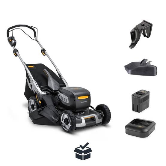 Stiga - Kit Tondeuse à gazon à batterie Twinclip 950e V, 48 V, Largeur 48 cm avec lame double couche et 2 batteries 7,5 Ah - STIGA - Image 10