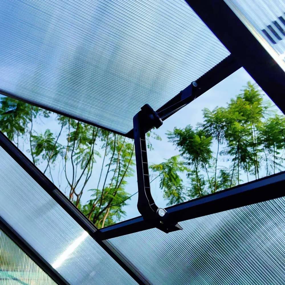 Serre de jardin en aluminium et polycarbonate 3,13 m² - 177x177x192 - Image 4