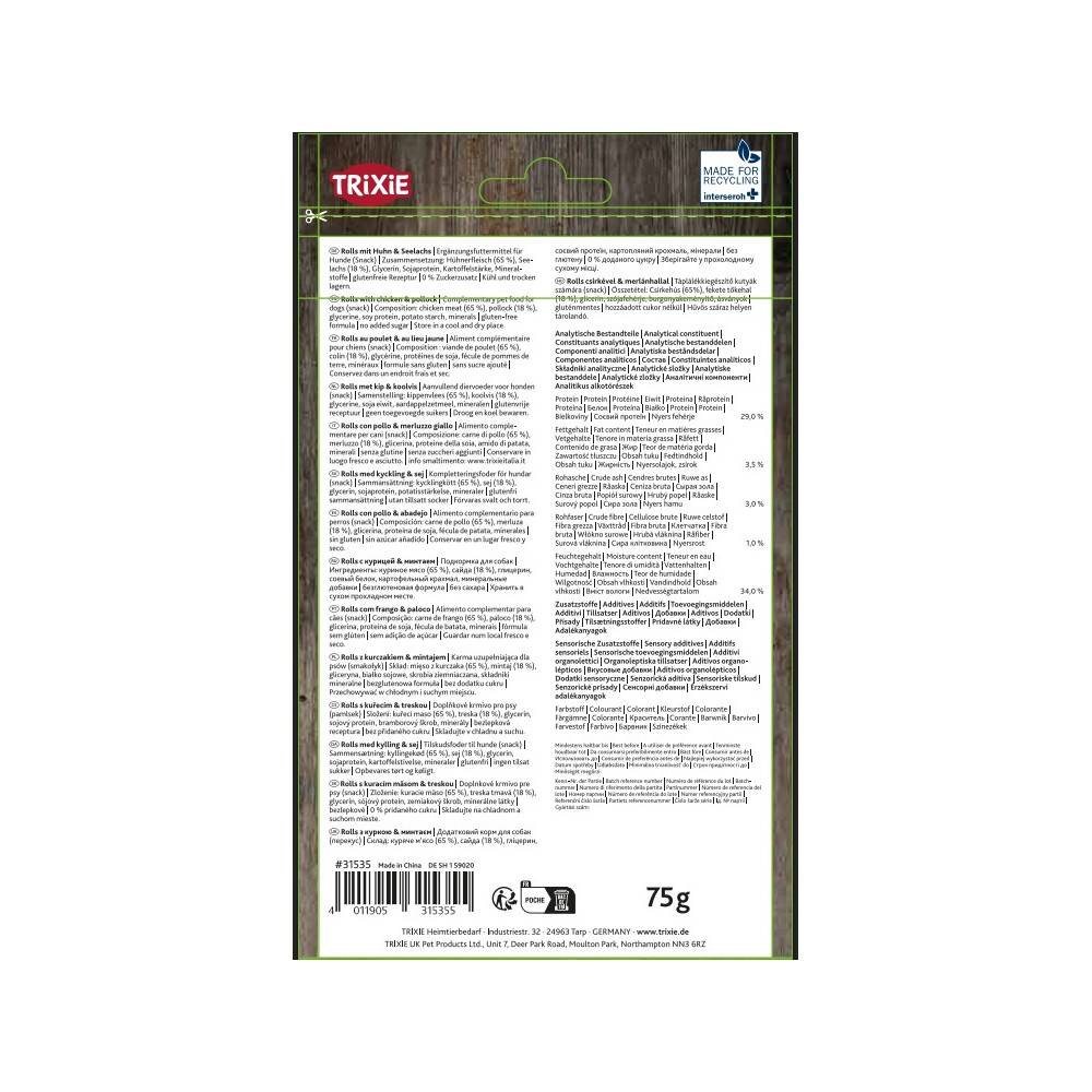 Trixie - Trixie - Friandise  poulet colin pour chien 75 gr - Image 5