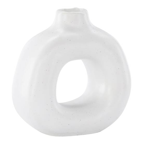 Bougeoir Design en Céramique "Judi" 13cm Blanc - Image 1