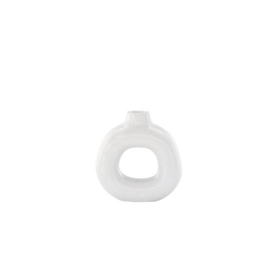 Bougeoir Design en Céramique "Judi" 13cm Blanc - Image 2