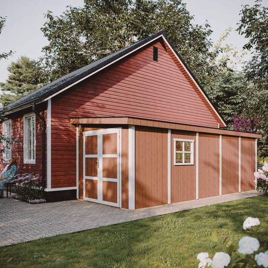 Timbela - Abri de Jardin Qualité Premium 14,3 m² - H231x248x648 cm sans plancher e paroi latérale - Construction de Panneaux LP Smartside - Timbela M941B - Image 4