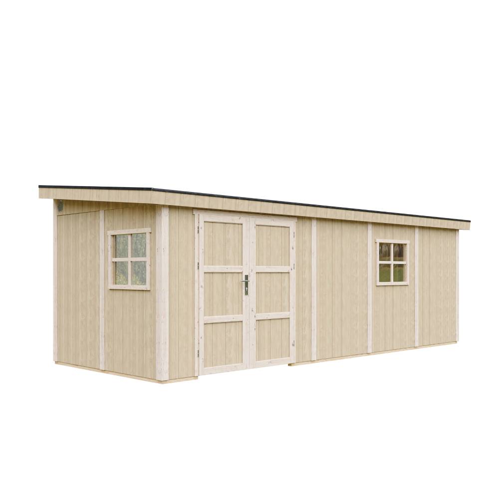 Timbela - Abri de Jardin Qualité Premium 14,3 m² - H231x248x648 cm sans plancher e paroi latérale - Construction de Panneaux LP Smartside - Timbela M941B - Image 1