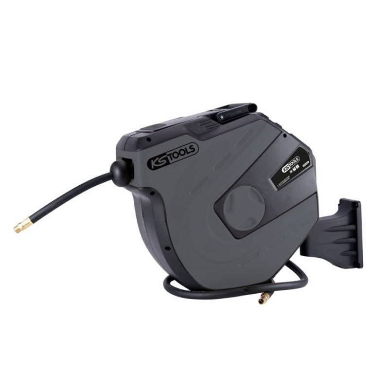 Enrouleur air et eau 3/8'' avec tuyau Ø10mm, raccord 1/4'' - 15m Gris  - KS TOOLS - 515.3470 KS TOOLS - Image 1