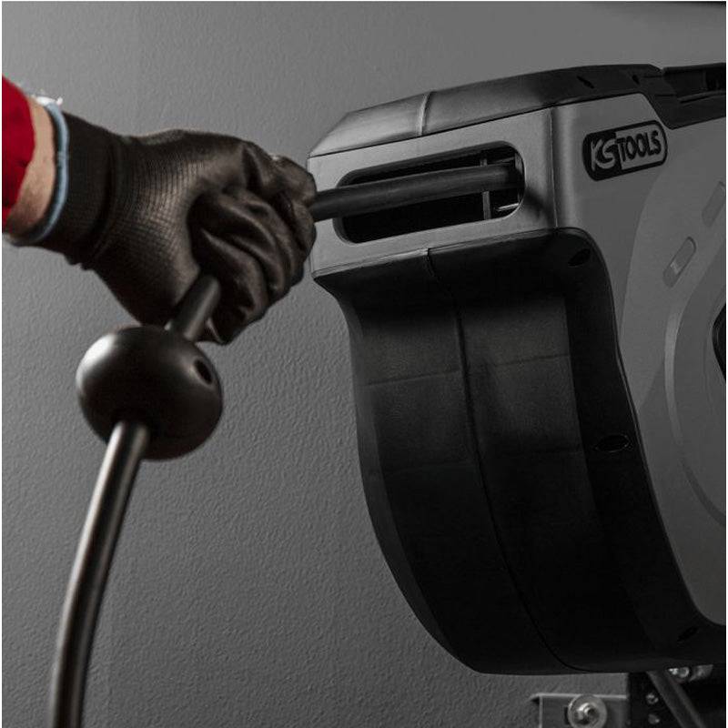 Enrouleur air et eau 3/8'' avec tuyau Ø10mm, raccord 1/4'' - 15m Gris  - KS TOOLS - 515.3470 KS TOOLS - Image 3