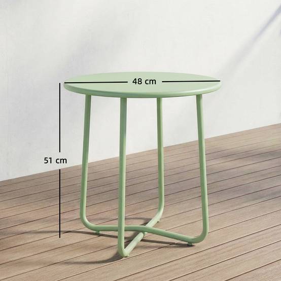 PANGIVO - Table basse de jardin métal vert 48 x 48 x 51 cm - PANGIVO - Image 5