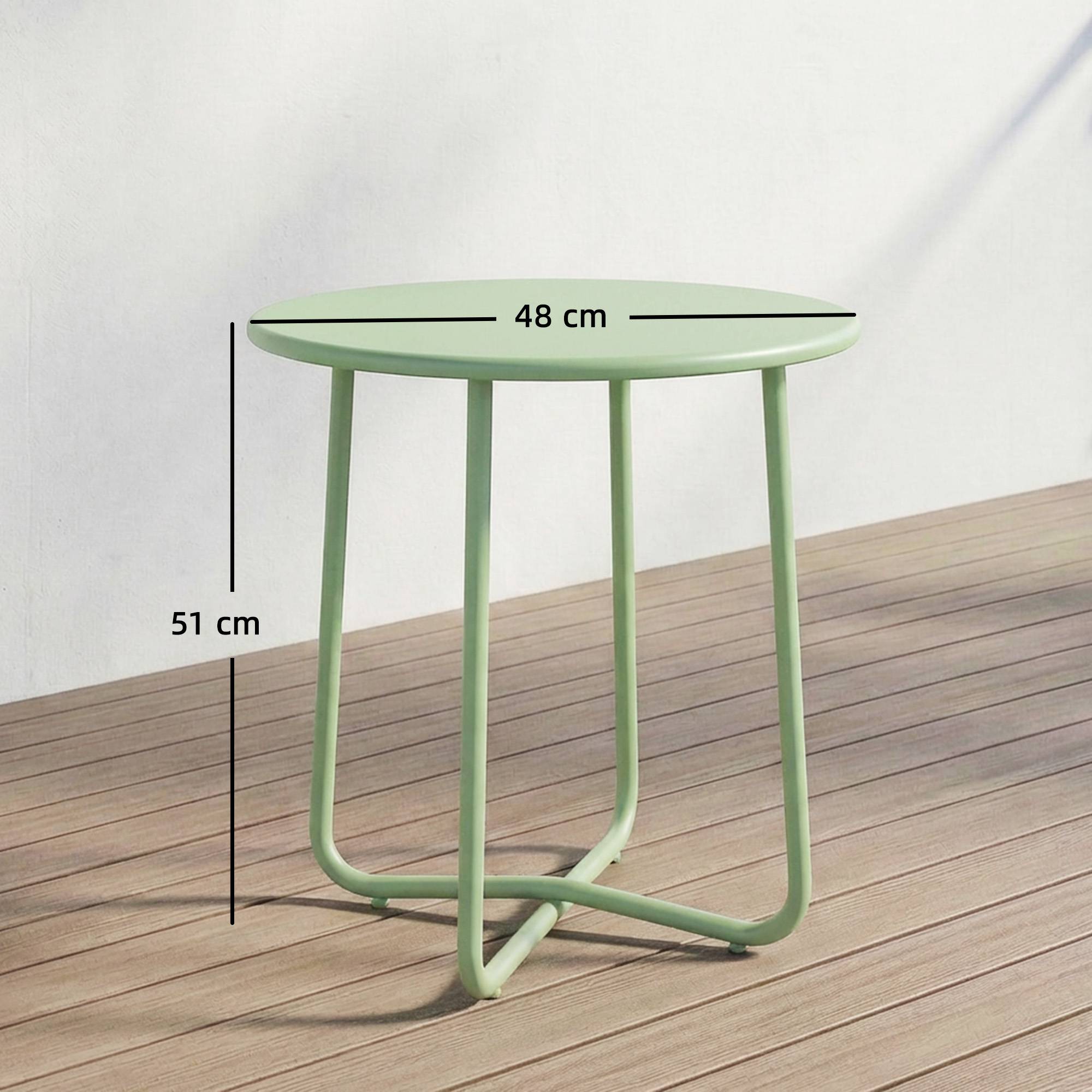 PANGIVO - Table basse de jardin métal vert 48 x 48 x 51 cm - PANGIVO - Image 5