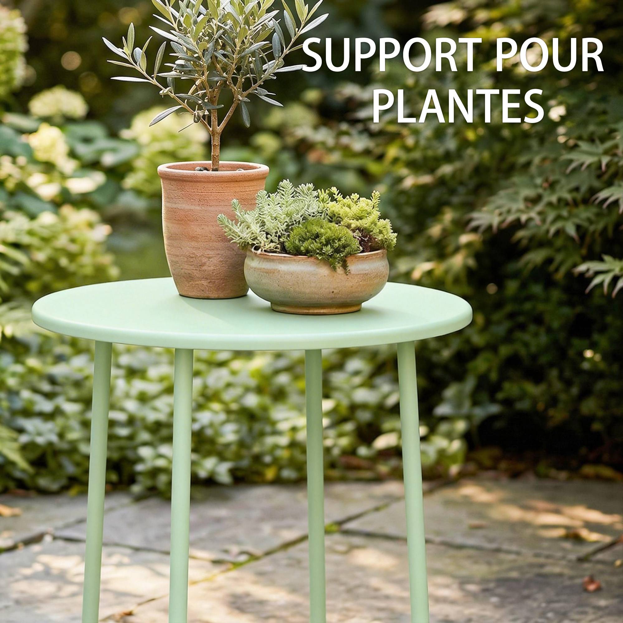 PANGIVO - Table basse de jardin métal vert 48 x 48 x 51 cm - PANGIVO - Image 10