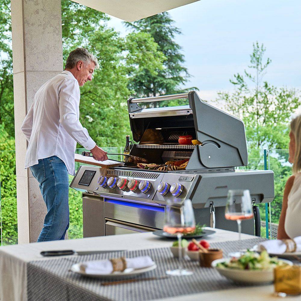 Napoleon - Barbecue à gaz Prestige PRO 665 + Sizzle Zone + Brûleur arrière - Inox - Image 3