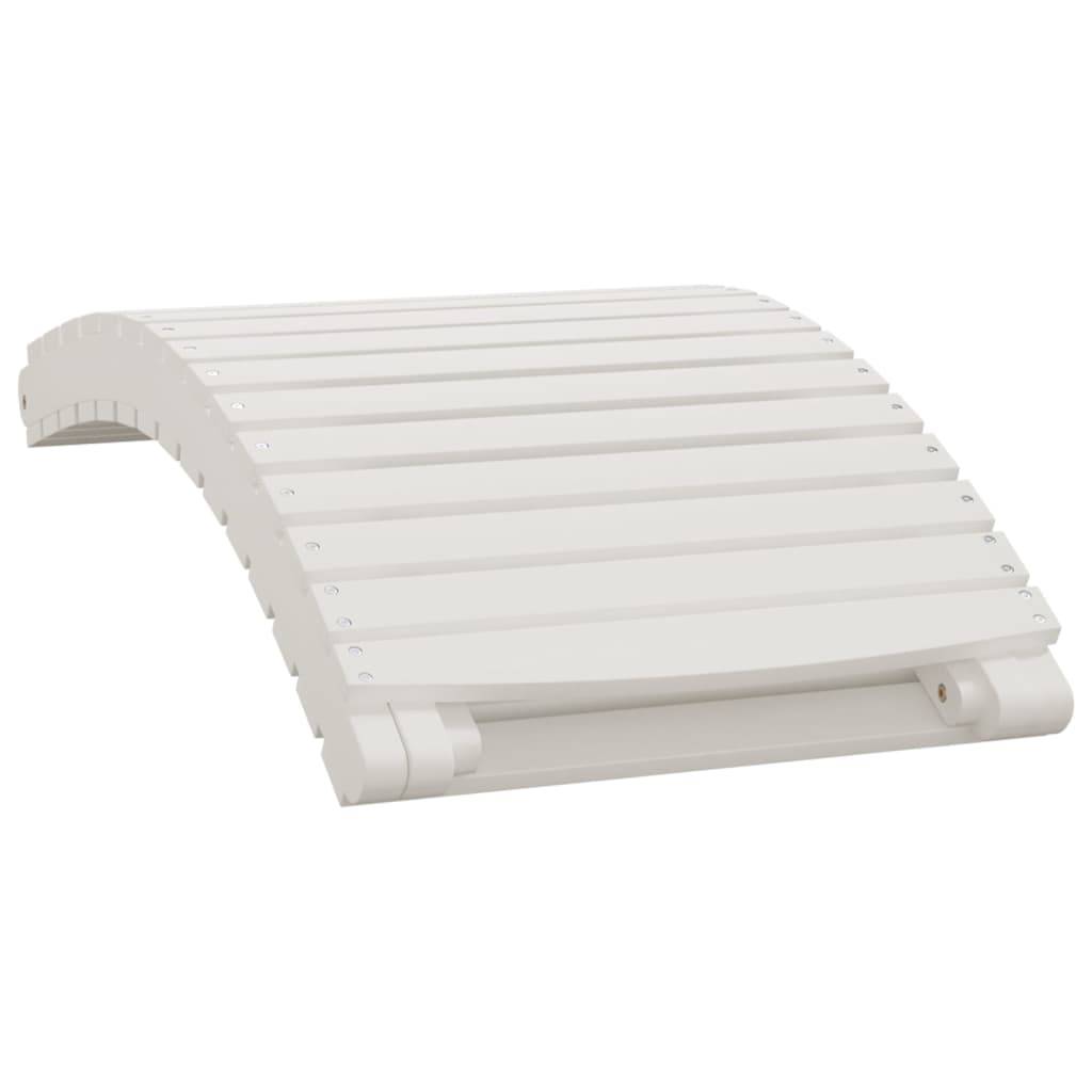 Helloshop26 - Transat chaise longue bain de soleil lit de jardin terrasse meuble d'extérieur 184 x 55 x 64 cm bois massif d'acacia blanc - Image 5
