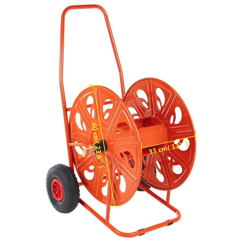 PANGIVO - Chariot d'enrouleur pour tuyau acier rouge et noir 67 x 61.5 x 101.5 cm - PANGIVO - Image 10