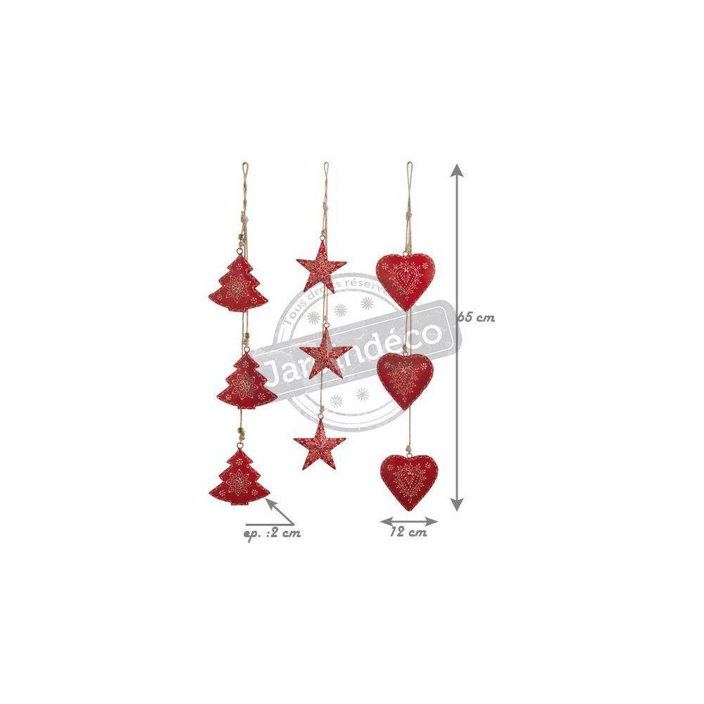 Aubry Gaspard - Suspension de Noël en métal (Lot de 3) - Image 2