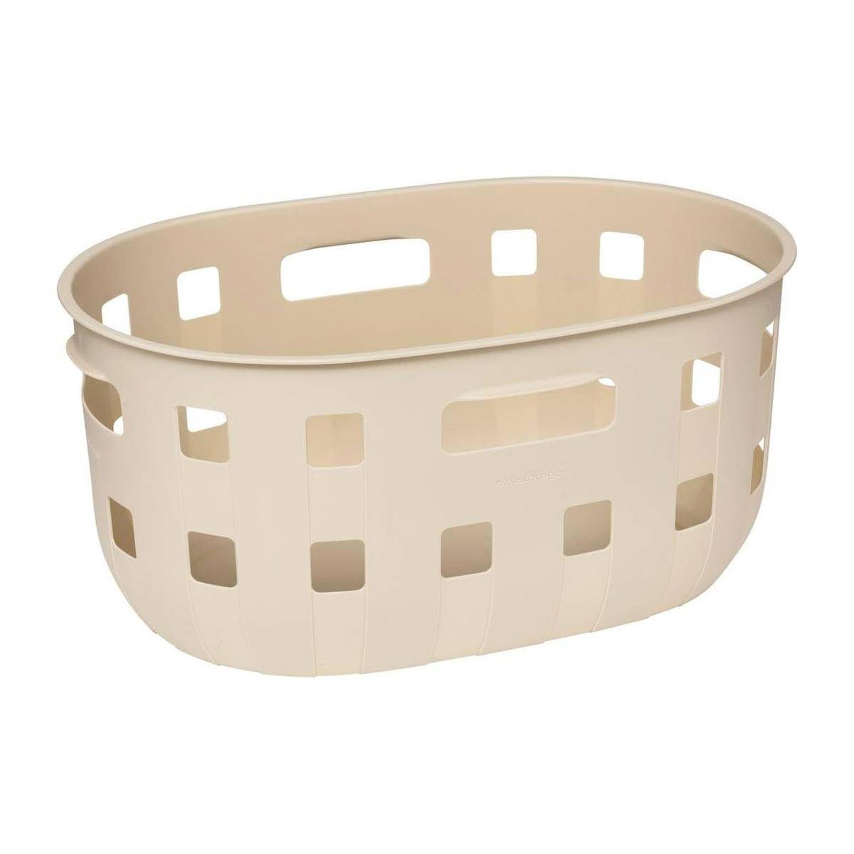 Corbeille à Linge Ajourée "Harmony" 50L Beige - Image 1