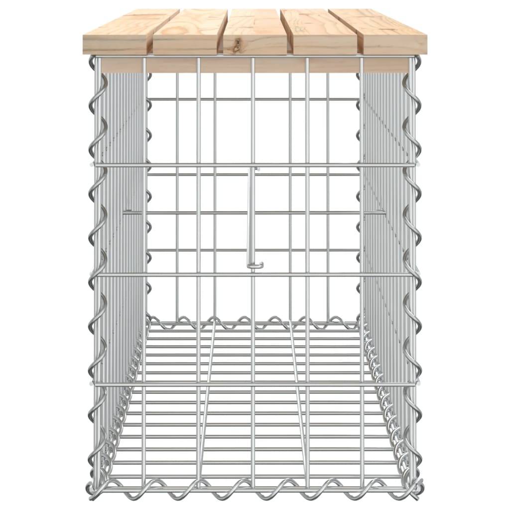 Maison Chic - Banc de jardin - Banc d'extérieur - Banquette design de gabion 83x31,5x42cm bois massif de pin - Image 4