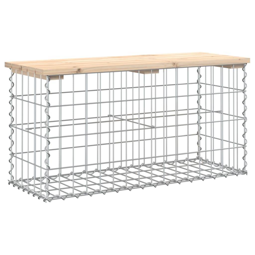 Maison Chic - Banc de jardin - Banc d'extérieur - Banquette design de gabion 83x31,5x42cm bois massif de pin - Image 1
