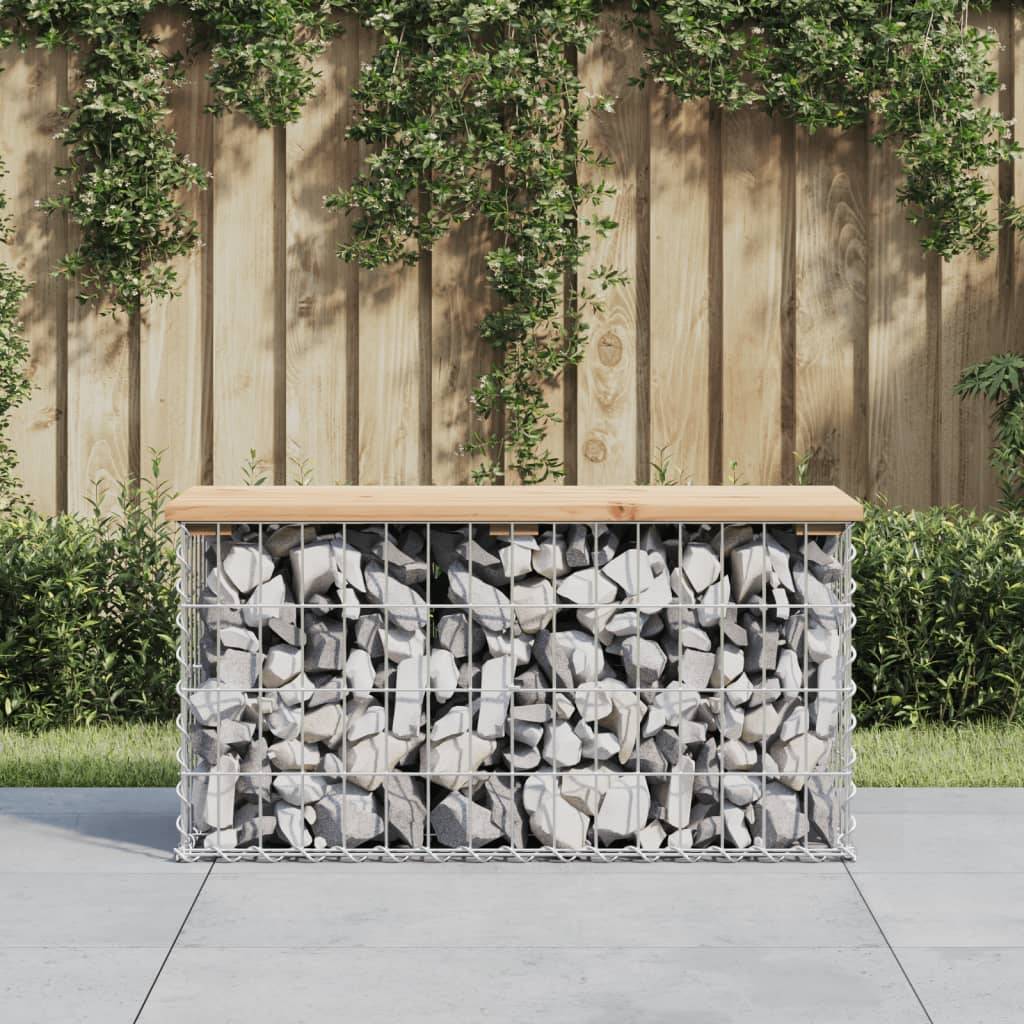 Maison Chic - Banc de jardin - Banc d'extérieur - Banquette design de gabion 83x31,5x42cm bois massif de pin - Image 2