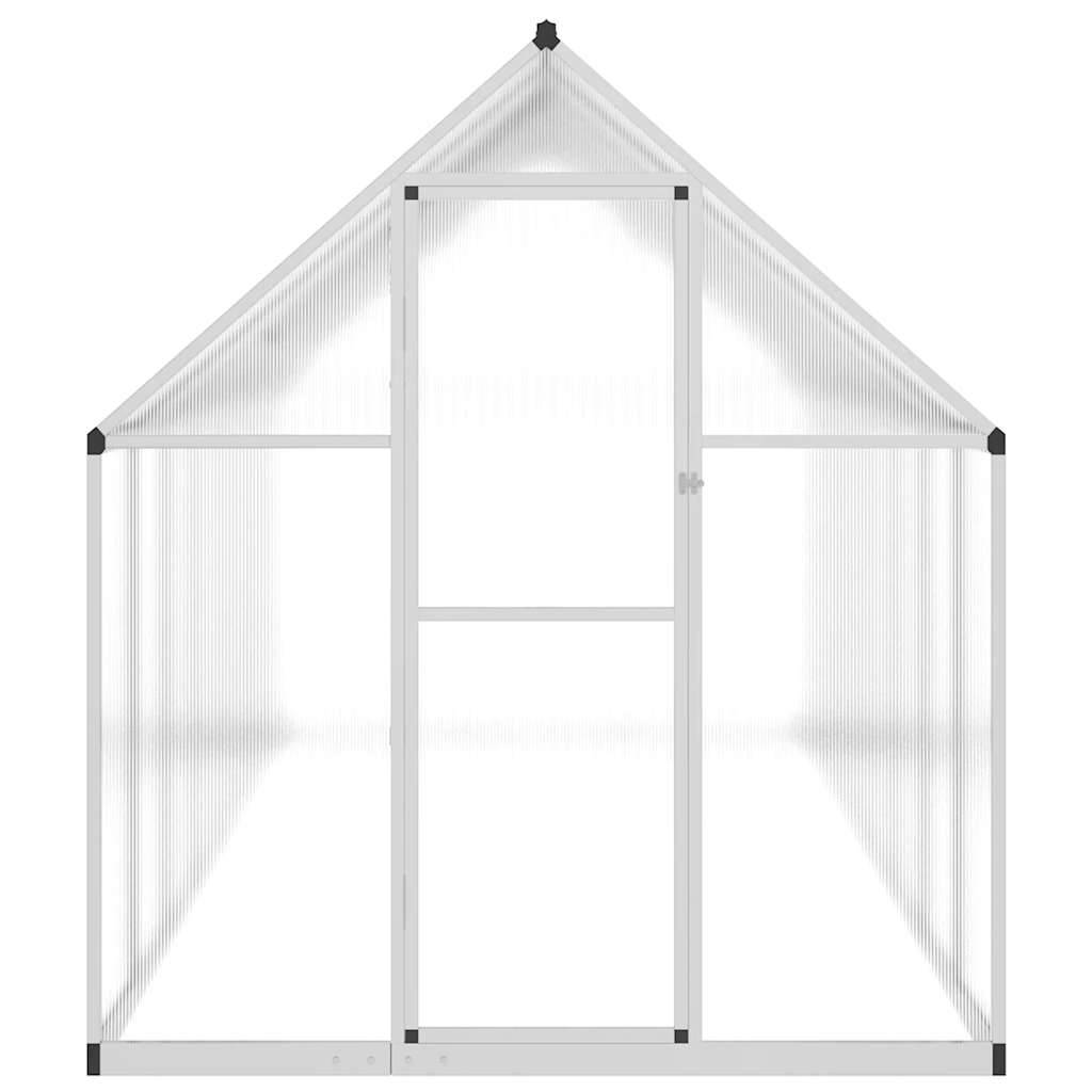 Serre aluminium et polycarbonate argenté 445 x 169 x 195 cm - PANGIVO - Image 3